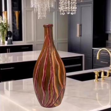 Earth Tones Red Vein Vase